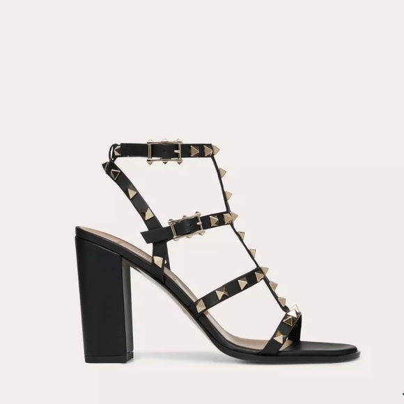 Valentino Rockstud High Block Heel Sandals - Picture 2 of 8